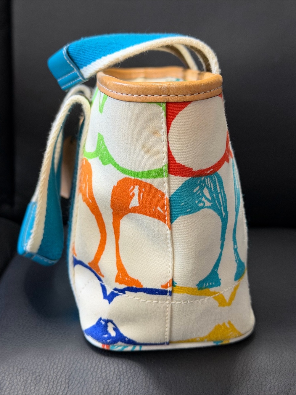 Vintage coach Hampton scribble mini tote - Picture 3 of 10